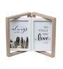Grey Double Door Photo Frame with Rotation 4x6 Inches