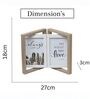 Grey Double Door Photo Frame with Rotation 3.5x5 Inches