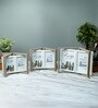 Grey Double Door Photo Frame with Rotation 3.5x5 Inches