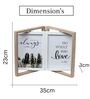 Grey Double Door Photo Frame with Rotation 5x7 Inches