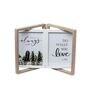Grey Double Door Photo Frame with Rotation 5x7 Inches