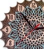 Grey Engineered Wood Lace Modern Wall Clock