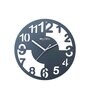 Zeus Grey & White Grey Engineered Wood Wall Clock