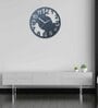 Zeus Grey & White Grey Engineered Wood Wall Clock