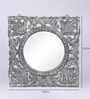 Grey Engineered Wood Gothic Decorative Mirror