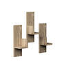 Beige Engineered Wood Wall Shelf