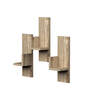 Beige Engineered Wood Wall Shelf