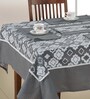 Lance (90x60) Grey & White Cotton (Set of 8) Table Linen Set