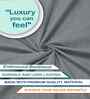 Grey Ethnic 300 TC Cotton Blend King Size Fitted Embossed Double Bedsheet with 2 Pillow Covers