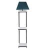 Faraday Grey Fabric Shade Shelf Floor Lamp With Wood Base