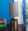 Montage Grey Fabric Shade Table Lamp With Iron Base
