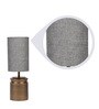 Montage Grey Fabric Shade Table Lamp With Iron Base