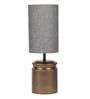 Montage Grey Fabric Shade Table Lamp With Iron Base