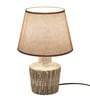 Grey Shade Table Lamp with Ceramic Base