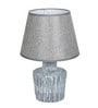 Grey Shade Table Lamp with Ceramic Base