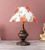 Grey Fabric Shade Table Lamp With Copper Base