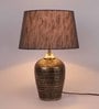 Dijon Grey Fabric Shade Night Lamp With Teracotta Base