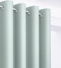 Grey Silk Blackout 9 Feet Eyelet Curtain (Set of 2)