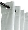 Grey Silk Blackout 9 Feet Eyelet Curtain (Set of 2)