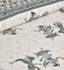 Grey Floral 144 TC Cotton King Bedsheet and 2 Pillow Cover