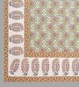 Grey Floral 144 TC Cotton King Bedsheet and 2 Pillow Cover
