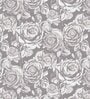 Grey Floral 144 TC Cotton Queen Sized Bed Sheets with 2 Pillow Covers