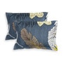 Grey Floral 144 TC Glace Cotton Queen Sized Double Bedsheet with 2 Pillow Covers
