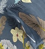 Grey Floral 144 TC Glace Cotton Queen Sized Double Bedsheet with 2 Pillow Covers