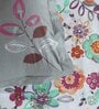 Grey Floral 150 TC Cotton Queen Sized Bed Sheets with 2 Pillow Covers