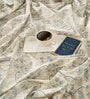 Grey Floral 160 TC Cotton Fitted Double Bedsheet with 2 pillow cover