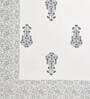Grey Floral 180 TC Cotton King Size Bedsheet With 2 Pillow Cover