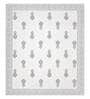 Grey Floral 180 TC Cotton King Size Bedsheet With 2 Pillow Cover