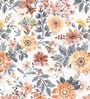 Grey Floral 180 TC Cotton Queen Sized Bed Sheets with 2 Pillow Covers