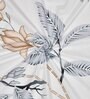 Grey Floral 186 TC 100 % cotton Double Bedsheet with 2 Pillow Covers