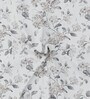 Grey Floral 200 TC 100% Cotton Double Bedsheet With 2 Pillow Covers Solana Collection