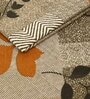 Grey Floral 210 TC Cotton Queen Sized 1 Double Bedsheet 2 Pillow Covers