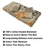 Grey Floral 210 TC Cotton Queen Sized 1 Double Bedsheet 2 Pillow Covers