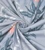 Blue Floral 260 Tc Polycotton King Fitted Bedsheet With 2 Pillow Covers