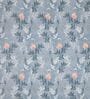 Blue Floral 260 Tc Polycotton King Fitted Bedsheet With 2 Pillow Covers