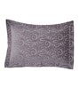 Grey Floral 400 TC 20X30 Inches Pillow Sham (Set of 2) Grandeur Collection