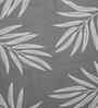 Grey Floral 400 TC Cotton Queen Flat Bedsheet with 2 Pillow Covers Essential Collection