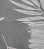 Grey Floral 400 TC Cotton Queen Flat Bedsheet with 2 Pillow Covers Essential Collection