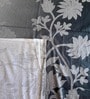 Grey Floral 400 Tc Cotton Single Bedsheet With 2 Pillow Covers