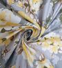 Grey Floral 400 TC Cotton Superking Size Bedsheet With 2 Pillow Covers Threads Nature Collection