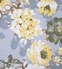 Grey Floral 400 TC Cotton Superking Size Bedsheet With 2 Pillow Covers Threads Nature Collection