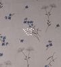 Grey Floral 600TC Cotton Super King Sized Double Bedsheet with 2 Embroidery Pillow Covers