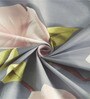 Grey Floral 7D King Size Cotton Blend Double Bedsheet with 2 Pillow Covers