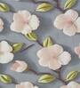 Grey Floral 7D King Size Cotton Blend Double Bedsheet with 2 Pillow Covers