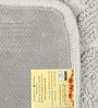Grey Floral Microfibre 4 ft x 6 ft Hand Tufted Carpet