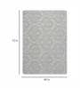 Grey Floral Microfibre 4 ft x 6 ft Hand Tufted Carpet
